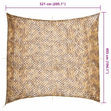 vidaXL Δίχτυ Σκίασης Παραλλαγής Άμμου 521x493 εκ. με Σάκο Αποθήκευσης