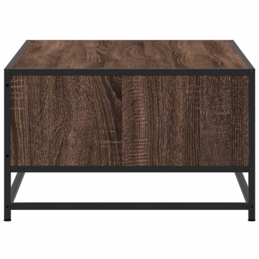 vidaXL Τραπεζάκι Σαλονιού Καφέ Δρυς 100x57x35cm Επεξ. Ξύλο/Μέταλλο 1 τεμ.