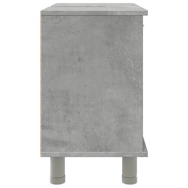 vidaXL Ντουλάπι Νιπτήρα Γκρι Σκυροδέματος 60x32x53,5cm Επεξ. Ξύλο 1 τεμ.