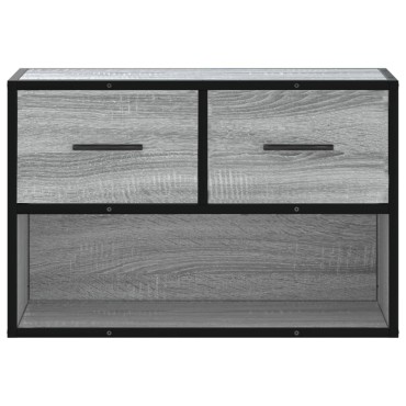 vidaXL Έπιπλο Τηλεόρασης Γκρι Sonoma 60x31x39,5cm Επεξ.Ξύλο/Μέταλλο