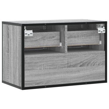 vidaXL Έπιπλο Τηλεόρασης Γκρι Sonoma 60x31x39,5cm Επεξ.Ξύλο/Μέταλλο