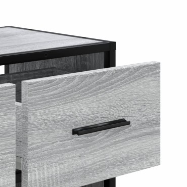 vidaXL Έπιπλο Τηλεόρασης Γκρι Sonoma 60x31x39,5cm Επεξ.Ξύλο/Μέταλλο