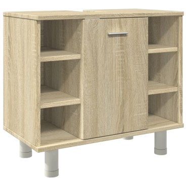 vidaXL Ντουλάπι Νιπτήρα Sonoma Δρυς 60x32x53,5cm από Επεξ. Ξύλο 1 τεμ.