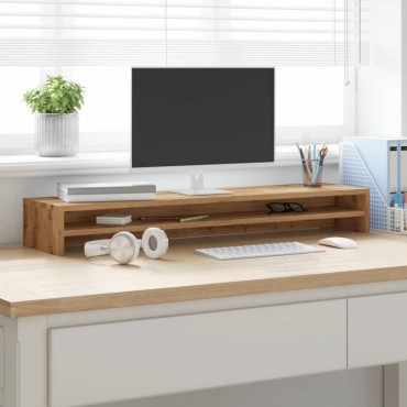 vidaXL Βάση Οθονών Artisan Δρυς 100 x 24 x 13 εκ. από Επεξ. Ξύλο