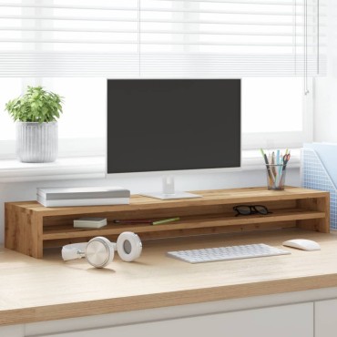 vidaXL Βάση Οθονών Artisan Δρυς 100 x 24 x 13 εκ. από Επεξ. Ξύλο