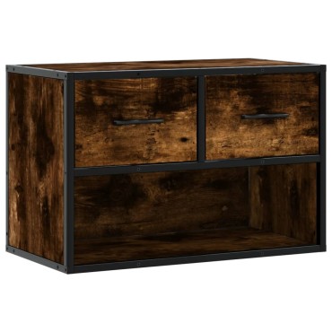 vidaXL Έπιπλο Τηλεόρασης Καπνιστή Δρυς 60x31x39,5cm Ξύλο/Μέταλλο
