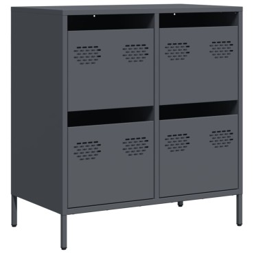 vidaXL Ντουλάπι Ανθρακί 68x39x73,5cm από Χάλυβα Ψυχρής Έλασης 1 τεμ.
