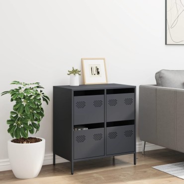 vidaXL Ντουλάπι Ανθρακί 68x39x73,5cm από Χάλυβα Ψυχρής Έλασης 1 τεμ.