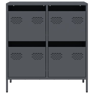 vidaXL Ντουλάπι Ανθρακί 68x39x73,5cm από Χάλυβα Ψυχρής Έλασης 1 τεμ.