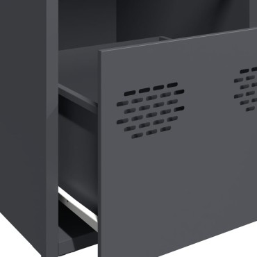 vidaXL Ντουλάπι Ανθρακί 68x39x73,5cm από Χάλυβα Ψυχρής Έλασης 1 τεμ.