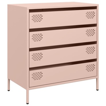 vidaXL Ντουλάπι Ροζ 68x39x73,5cm από Χάλυβα Ψυχρής Έλασης 1 τεμ.