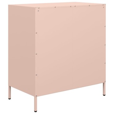 vidaXL Ντουλάπι Ροζ 68x39x73,5cm από Χάλυβα Ψυχρής Έλασης 1 τεμ.