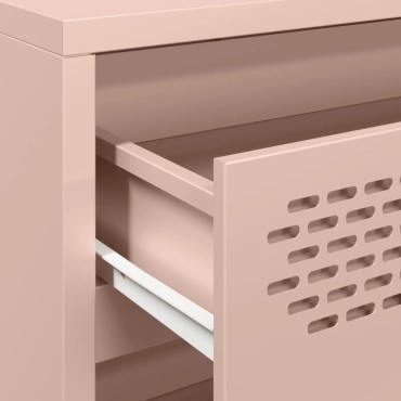 vidaXL Ντουλάπι Ροζ 68x39x73,5cm από Χάλυβα Ψυχρής Έλασης 1 τεμ.