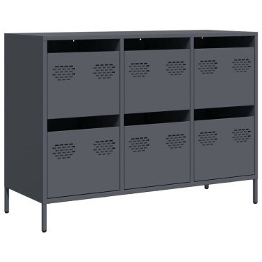 vidaXL Ντουλάπι Ανθρακί 101,5x39x73,5cm από Χάλυβα Ψυχρής Έλασης 1 τεμ.
