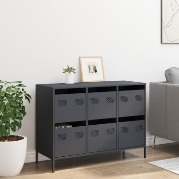 vidaXL Ντουλάπι Ανθρακί 101,5x39x73,5cm από Χάλυβα Ψυχρής Έλασης 1 τεμ.