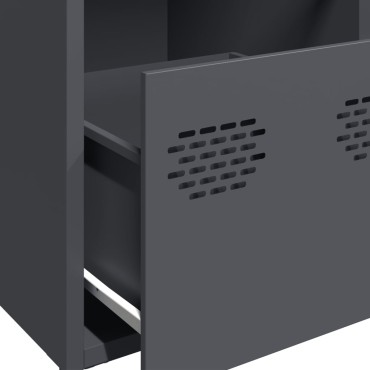 vidaXL Ντουλάπι Ανθρακί 101,5x39x73,5cm από Χάλυβα Ψυχρής Έλασης 1 τεμ.