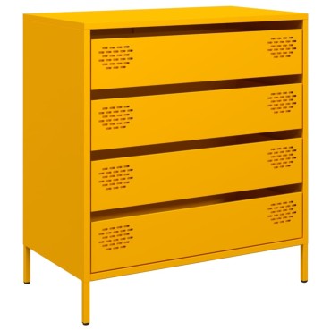vidaXL Ντουλάπι Μουσταρδί 68x39x73,5cm από Χάλυβα Ψυχρής Έλασης 1 τεμ.