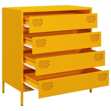 vidaXL Ντουλάπι Μουσταρδί 68x39x73,5cm από Χάλυβα Ψυχρής Έλασης 1 τεμ.