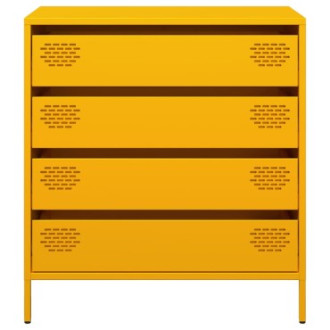 vidaXL Ντουλάπι Μουσταρδί 68x39x73,5cm από Χάλυβα Ψυχρής Έλασης 1 τεμ.