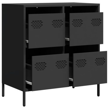 vidaXL Ντουλάπι Μαύρο 68x39x73,5cm από Χάλυβα Ψυχρής Έλασης 1 τεμ.