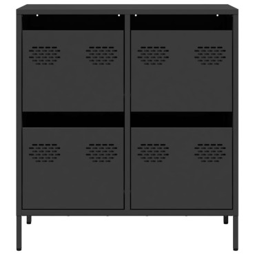 vidaXL Ντουλάπι Μαύρο 68x39x73,5cm από Χάλυβα Ψυχρής Έλασης 1 τεμ.