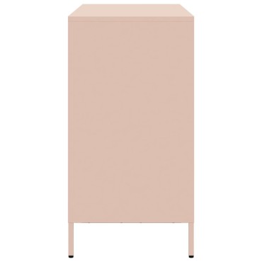 vidaXL Ντουλάπι Ροζ 101,5x39x73,5cm από Χάλυβα Ψυχρής Έλασης 1 τεμ.