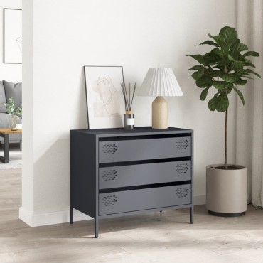 vidaXL Ντουλάπι Ανθρακί 68x39x58,5cm από Χάλυβα Ψυχρής Έλασης 1 τεμ.
