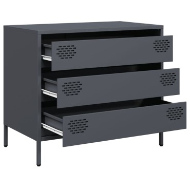 vidaXL Ντουλάπι Ανθρακί 68x39x58,5cm από Χάλυβα Ψυχρής Έλασης 1 τεμ.