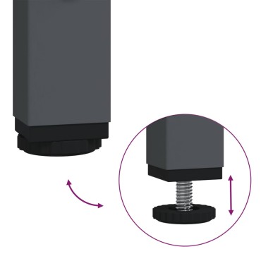 vidaXL Ντουλάπι Ανθρακί 68x39x58,5cm από Χάλυβα Ψυχρής Έλασης 1 τεμ.
