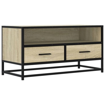 vidaXL Έπιπλο Τηλεόρασης Sonoma Δρυς 80x34,5x40cm Επεξ. Ξύλο/Μέταλλο