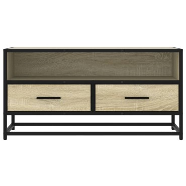 vidaXL Έπιπλο Τηλεόρασης Sonoma Δρυς 80x34,5x40cm Επεξ. Ξύλο/Μέταλλο