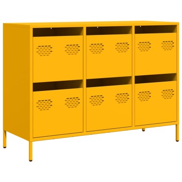 vidaXL Ντουλάπι Μουσταρδί 101,5x39x73,5cm από Χάλυβα Ψυχρής Έλασης 1 τεμ.