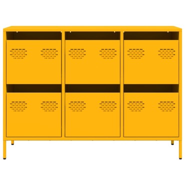 vidaXL Ντουλάπι Μουσταρδί 101,5x39x73,5cm από Χάλυβα Ψυχρής Έλασης 1 τεμ.