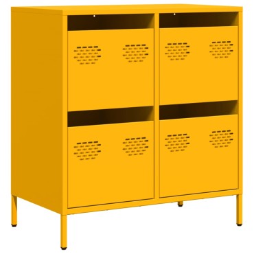 vidaXL Ντουλάπι Μουσταρδί 68x39x73,5cm από Χάλυβα Ψυχρής Έλασης 1 τεμ.