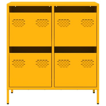 vidaXL Ντουλάπι Μουσταρδί 68x39x73,5cm από Χάλυβα Ψυχρής Έλασης 1 τεμ.