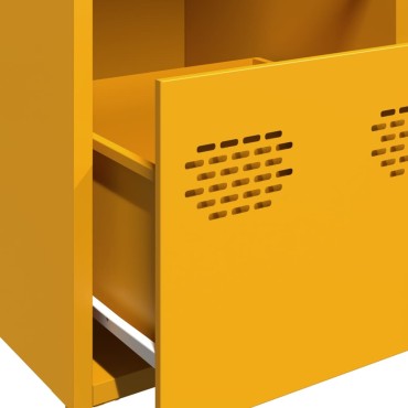 vidaXL Ντουλάπι Μουσταρδί 68x39x73,5cm από Χάλυβα Ψυχρής Έλασης 1 τεμ.