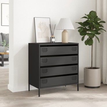 vidaXL Ντουλάπι Μαύρο 68x39x73,5cm από Χάλυβα Ψυχρής Έλασης 1 τεμ.