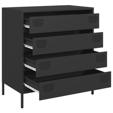 vidaXL Ντουλάπι Μαύρο 68x39x73,5cm από Χάλυβα Ψυχρής Έλασης 1 τεμ.