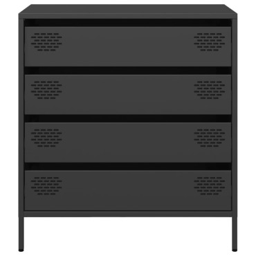vidaXL Ντουλάπι Μαύρο 68x39x73,5cm από Χάλυβα Ψυχρής Έλασης 1 τεμ.