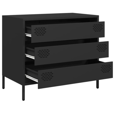 vidaXL Ντουλάπι Μαύρο 68x39x58,5cm από Χάλυβα Ψυχρής Έλασης 1 τεμ.
