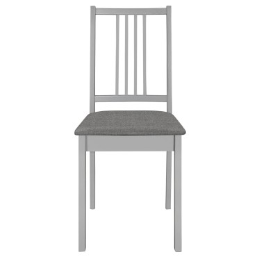 vidaXL Σετ Τραπεζαρίας 3 τεμ. Γκρι από MDF (80-120)x80x74cm