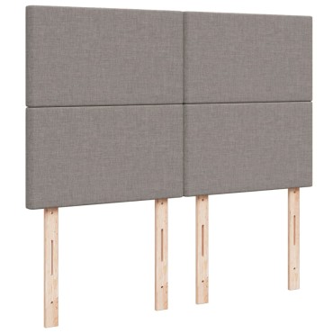 vidaXL Κρεβάτι Boxspring με Στρώμα Taupe 160x200 εκ. Υφασμάτινο