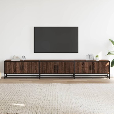 vidaXL Έπιπλο Τηλεόρασης Καφέ Δρυς 240x35x41cm Επεξεργασμένο Ξύλο