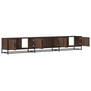 vidaXL Έπιπλο Τηλεόρασης Καφέ Δρυς 240x35x41cm Επεξεργασμένο Ξύλο