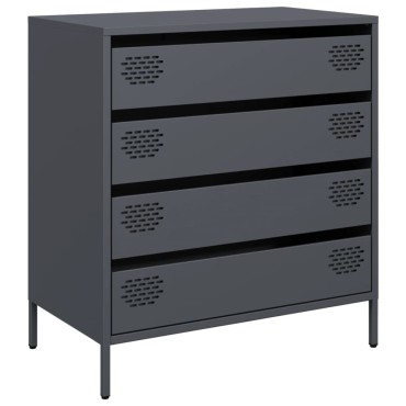 vidaXL Ντουλάπι Ανθρακί 68x39x73,5cm από Χάλυβα Ψυχρής Έλασης 1 τεμ.