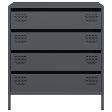 vidaXL Ντουλάπι Ανθρακί 68x39x73,5cm από Χάλυβα Ψυχρής Έλασης 1 τεμ.