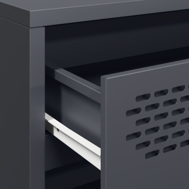 vidaXL Ντουλάπι Ανθρακί 68x39x73,5cm από Χάλυβα Ψυχρής Έλασης 1 τεμ.