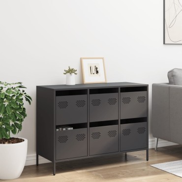 vidaXL Ντουλάπι Μαύρο 101,5x39x73,5cm από Χάλυβα Ψυχρής Έλασης 1 τεμ.