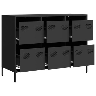 vidaXL Ντουλάπι Μαύρο 101,5x39x73,5cm από Χάλυβα Ψυχρής Έλασης 1 τεμ.