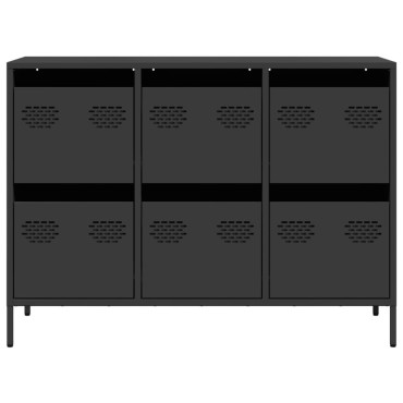 vidaXL Ντουλάπι Μαύρο 101,5x39x73,5cm από Χάλυβα Ψυχρής Έλασης 1 τεμ.